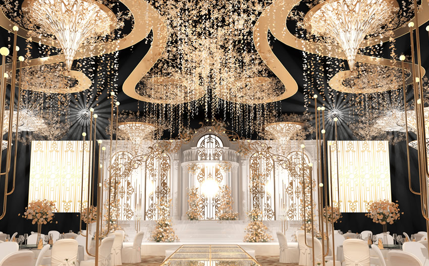 宁强花木兰喜事汇金色大厅效果展示